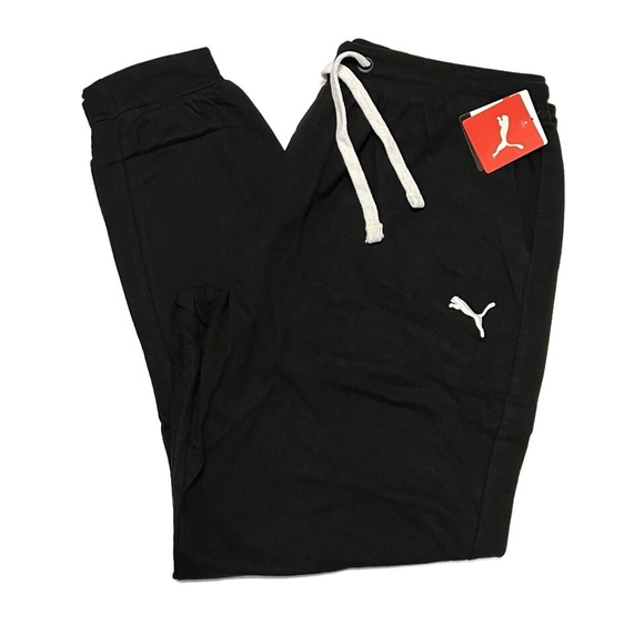 Mens PUMA Jogger Lounge Pants Sweatpants BLACK 2XL Tall 2XLT NWT - Picture 1 of 4